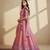 Pink Embroidery Organza Lehenga Choli with Dupatta