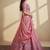 Pink Embroidery Organza Lehenga Choli with Dupatta