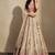 Cream Embroidery Tissue Lehenga Choli with Dupatta