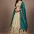 Off White Embroidery Tissue Lehenga Choli with Dupatta