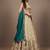 Off White Embroidery Tissue Lehenga Choli with Dupatta