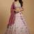 Light Pink Embroidery Tissue Lehenga Choli with Dupatta