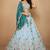 Sky Blue Embroidery Tissue Lehenga Choli with Dupatta