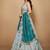 Sky Blue Embroidery Tissue Lehenga Choli with Dupatta