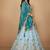 Sky Blue Embroidery Tissue Lehenga Choli with Dupatta