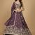 Purple Embroidery Tissue Lehenga Choli with Dupatta