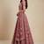 Rose Pink Cording Heavy Embroidred Net Lehenga Choli with Dupatta