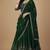 Green Sequence 9mm , Embroidery Thread , Zari Georgette Lehenga Choli with Dupatta