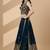 Navy Blue Multi Needle , Sequence 5mm , Coding , Embroidery , Zari Faux Georgette Lehenga Choli with Dupatta