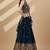 Navy Blue Multi Needle , Sequence 5mm , Coding , Embroidery , Zari Faux Georgette Lehenga Choli with Dupatta