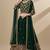 Green Multi Needle , Sequence 5mm , Coding , Embroidery , Zari Faux Georgette Lehenga Choli with Dupatta
