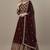Maroon Multi Needle , Sequence 5mm , Coding , Embroidery , Zari Faux Georgette Lehenga Choli with Dupatta