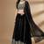 Black Embroidery Sequence Faux Georgette Lehenga Choli with Dupatta