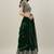 Green Embroidery Sequence Faux Georgette Lehenga Choli with Dupatta