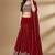 Red Embroidery Sequence Faux Georgette Lehenga Choli with Dupatta
