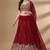 Red Embroidery Sequence Faux Georgette Lehenga Choli with Dupatta