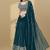 Teal Embroidery Sequence Faux Georgette Lehenga Choli with Dupatta
