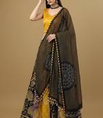 Multi Digital Printed With Embroidery, Sequence, Zari Faux Georgette Lehenga Choli with Dupatta