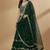 Green Embroidery Sequence Zari Faux Georgette Lehenga Choli with Dupatta