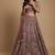 Lavender Embroidery Net Lehenga Choli with Dupatta