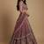 Lavender Embroidery Net Lehenga Choli with Dupatta
