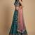 Teal Embroidery Tissue Lehenga Choli with Dupatta