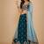 Teal Embroidery Georgette Lehenga Choli with Dupatta