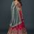 Rani Pink Embroidery Cosmos Silk Lehenga Choli with Dupatta