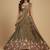 Olive Embroidery Satin Lehenga Choli with Dupatta