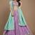 Lavender Embroidery Satin Lehenga Choli with Dupatta