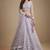 Lavender Embroidery Net Lehenga Choli with Dupatta