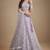 Lavender Embroidery Net Lehenga Choli with Dupatta