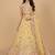 Yellow Embroidery Organza Lehenga Choli with Dupatta