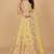 Yellow Embroidery Organza Lehenga Choli with Dupatta