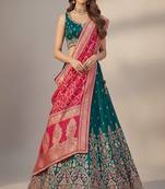 Rama Embroidery Cosmos Silk Lehenga Choli with Dupatta