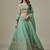 Sea Green Embroidery Tissue Lehenga Choli with Dupatta