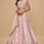 Light Pink Embroidery Silk Lehenga Choli with Dupatta