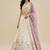 Cream Embroidery Tissue Lehenga Choli with Dupatta