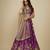 Purple Embroidery Georgette Lehenga Choli with Dupatta