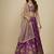 Purple Embroidery Georgette Lehenga Choli with Dupatta