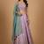 Lavender Embroidery Satin Silk Lehenga Choli with Dupatta