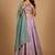 Lavender Embroidery Satin Silk Lehenga Choli with Dupatta