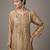 Gold embroidered tissue kurta set