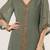 Green embroidered georgette kurta set