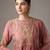 Pink embroidered net kurta set