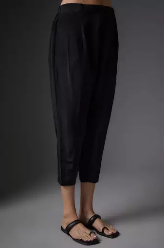 Black embroidered crepe Co ord set