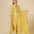 Yellow embroidered chanderi kurta set