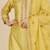 Yellow embroidered chanderi kurta set