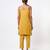 Yellow embroidered organza kurta set