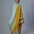 Yellow embroidered silk kurta set